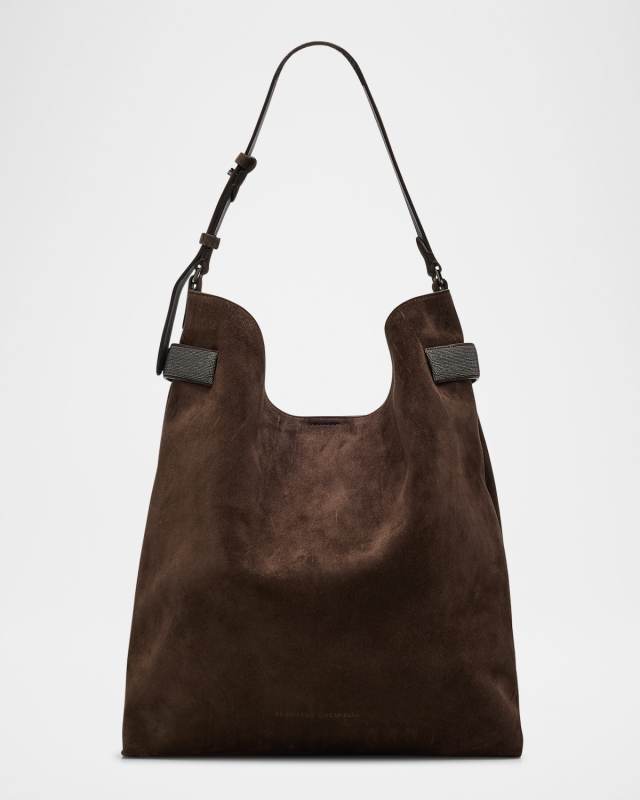 Essence Large Suede Hobo Bag